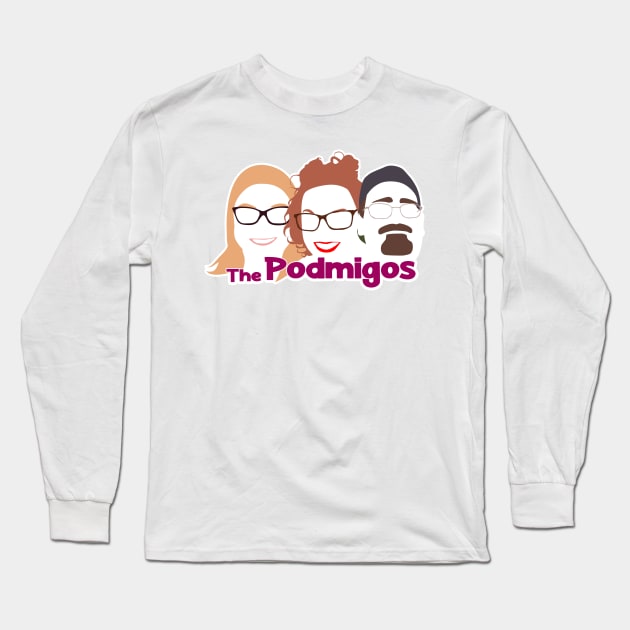 Pink Podmigo Design Long Sleeve T-Shirt by The Sip List Podcast